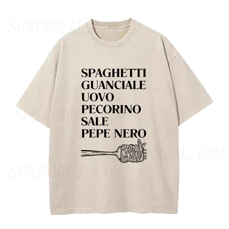 Classic Roman Carbonara Ingredients Unisex Tee