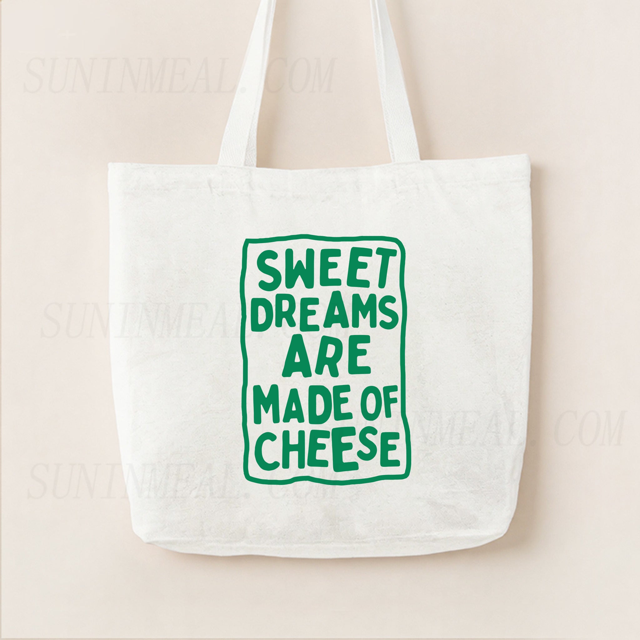 Sweet Dreams Are Made of Cheese Canvas Tote Bag