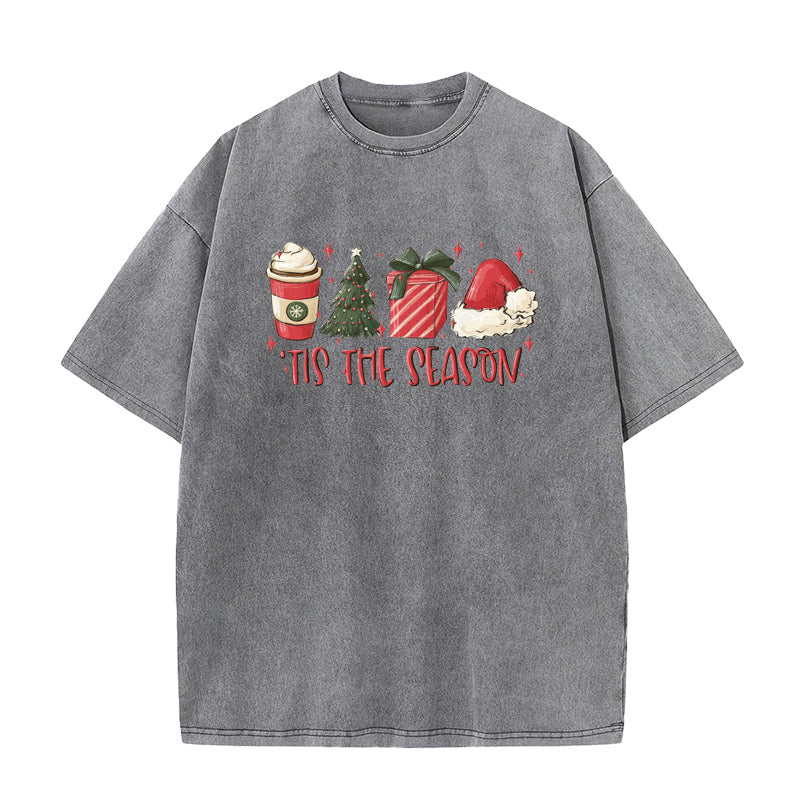Xmas Presents & Santa Hat Unisex Tee