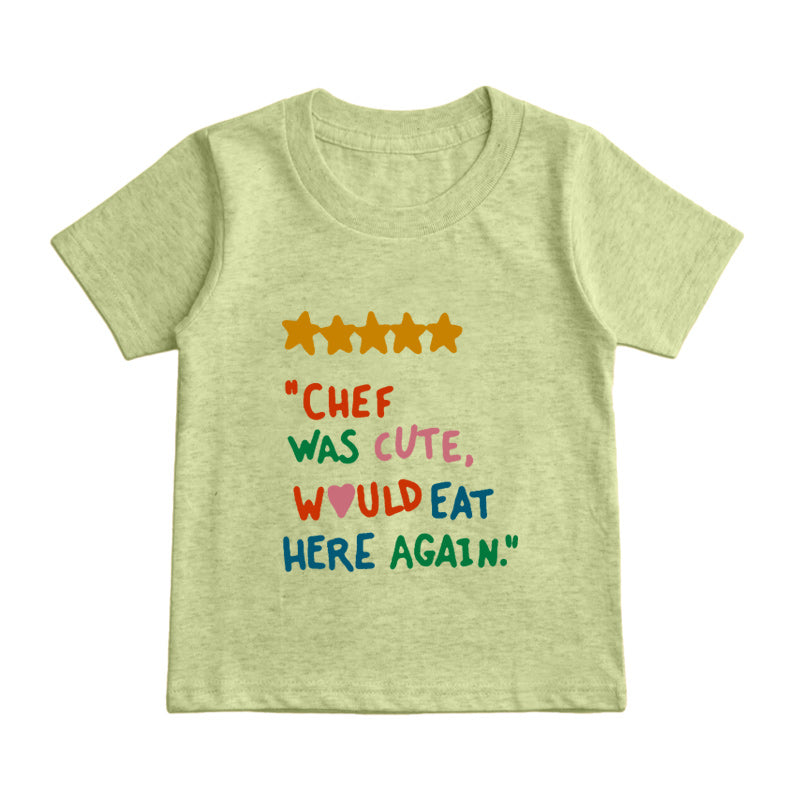 chef was cute would eat here Kids T-Shirt
