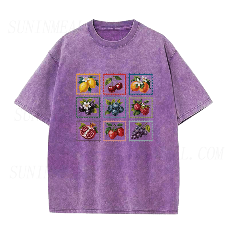 Vintage Fruit Stamps Unisex Tee
