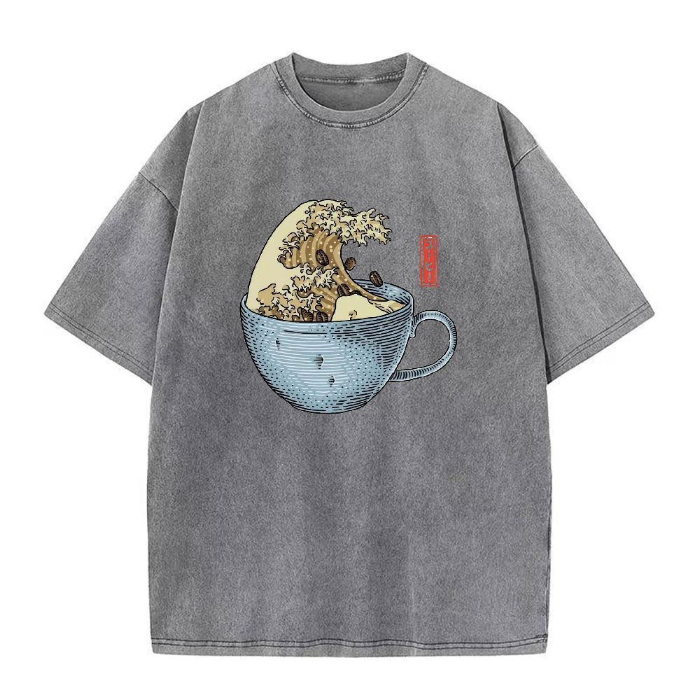 日本のコーヒーウェーブユニセックスTシャツ