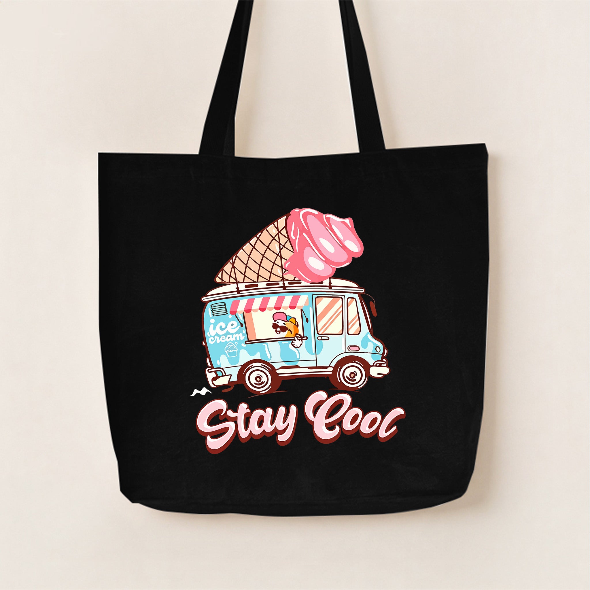 Stay Cool Ice Cream Canvas Tote Bag
