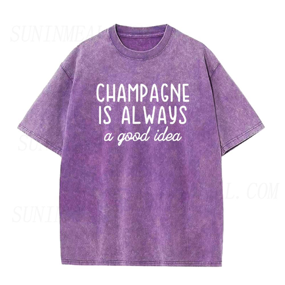 Retro Champagne Is Always A Good Idea Unisex Tee