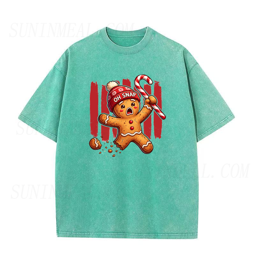 Striped Oh Snap Gingerbread Unisex Tee