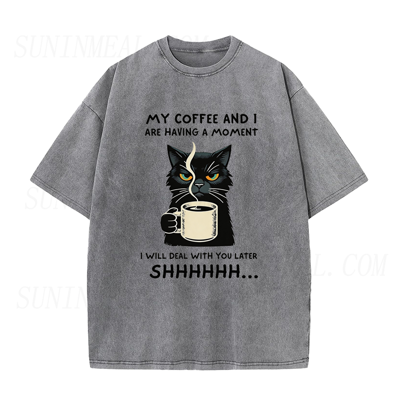 Funny Cat Coffee Unisex Tee