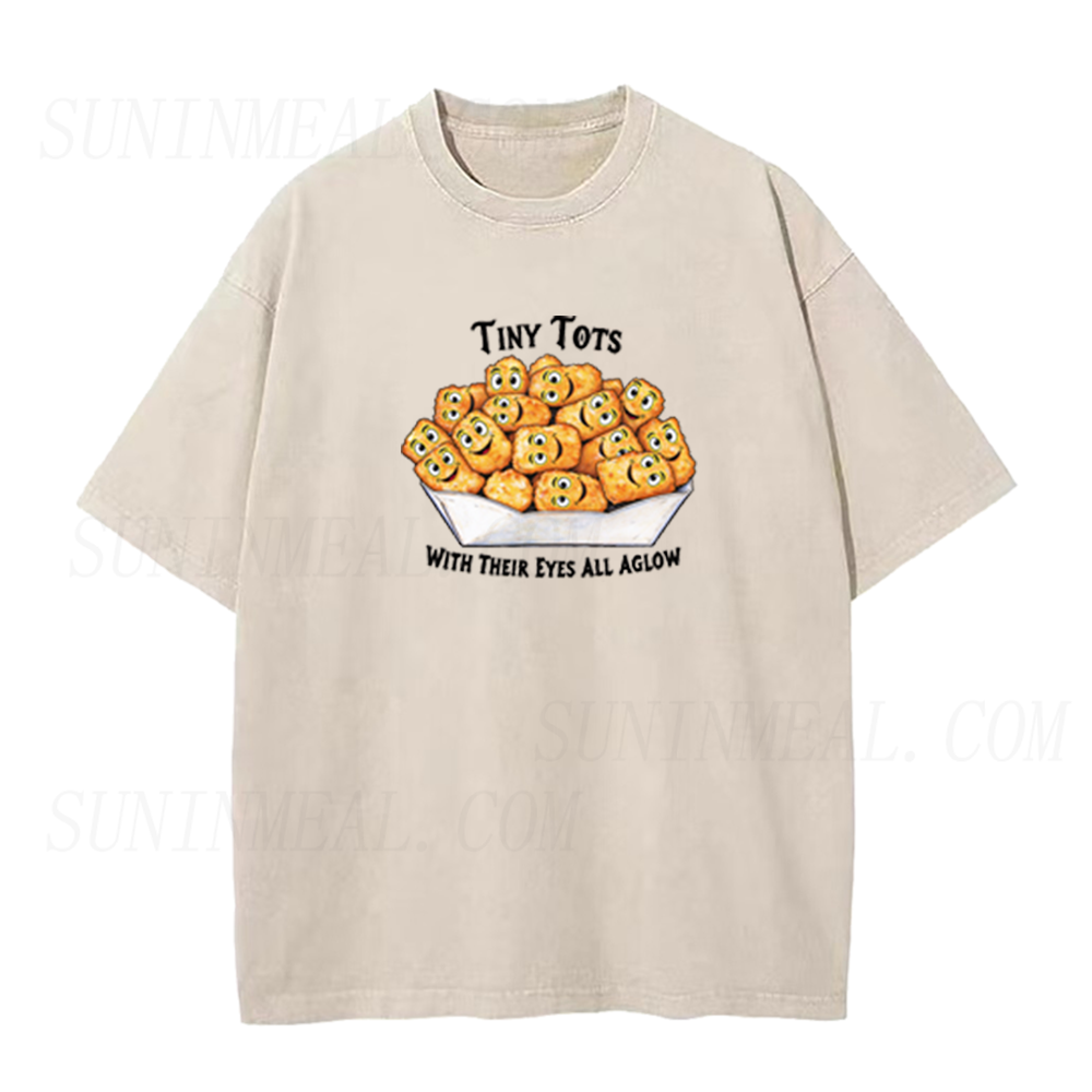 Tiny Tots Eyes All Aglow Retro Cartoon Tater Tot Unisex Tee