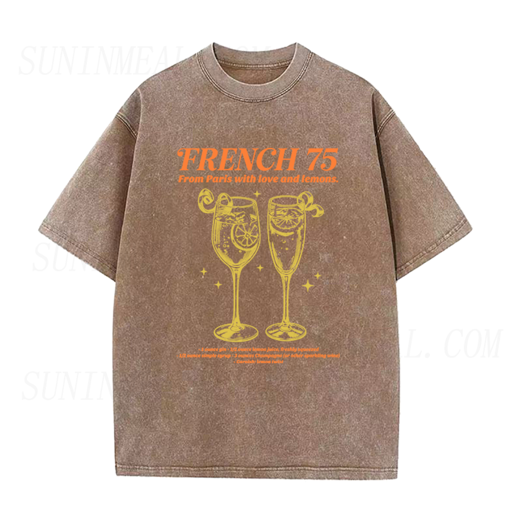 From Paris With Love And Lemons French 75 Cocktail Unisex Tee