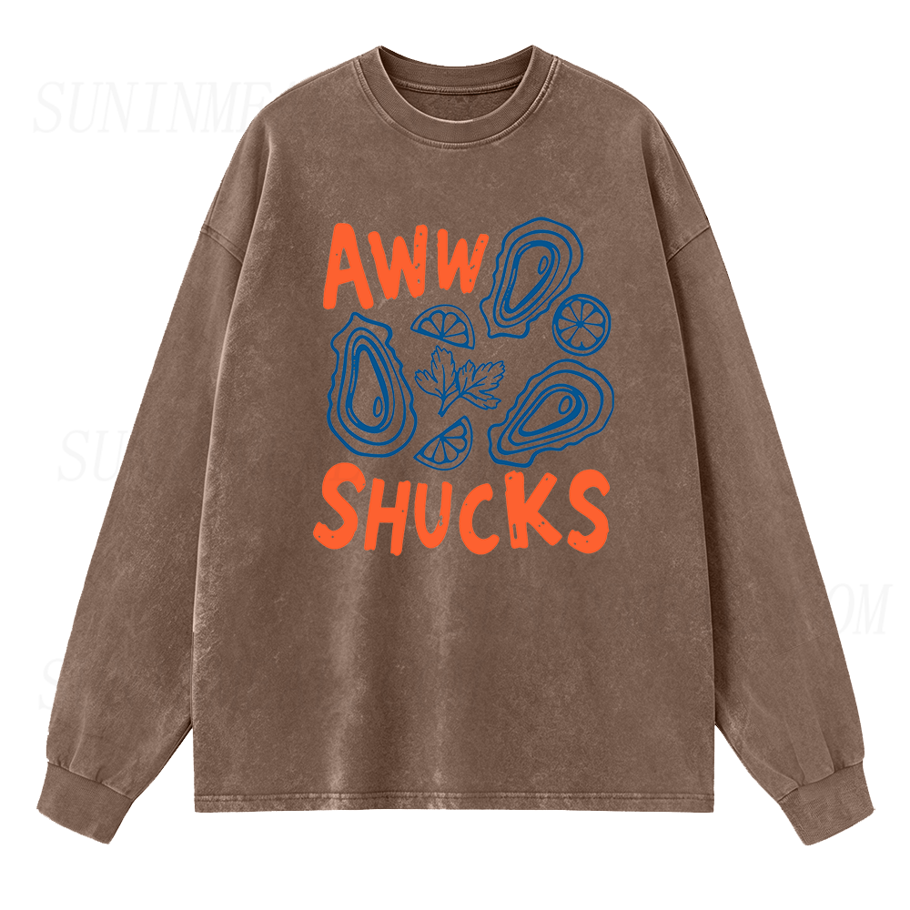 Aww Shucks Oyster Long Sleeve Unisex Tee