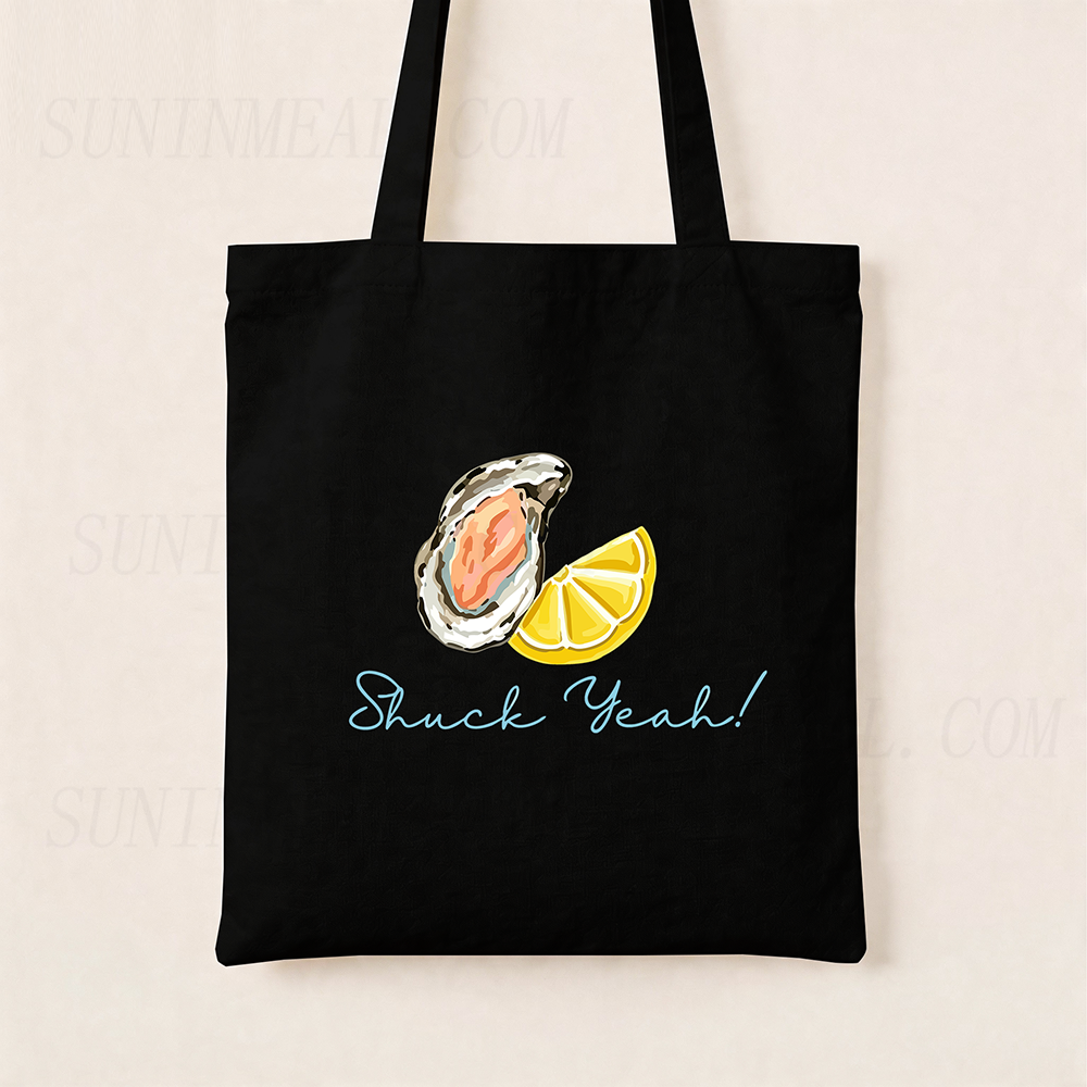 Shuck Yeah Oyster & Lemon Canvas Tote Bag