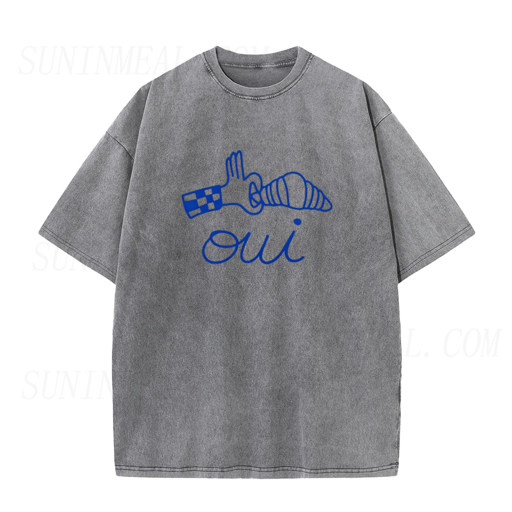 Oui Croissant French Unisex Tee