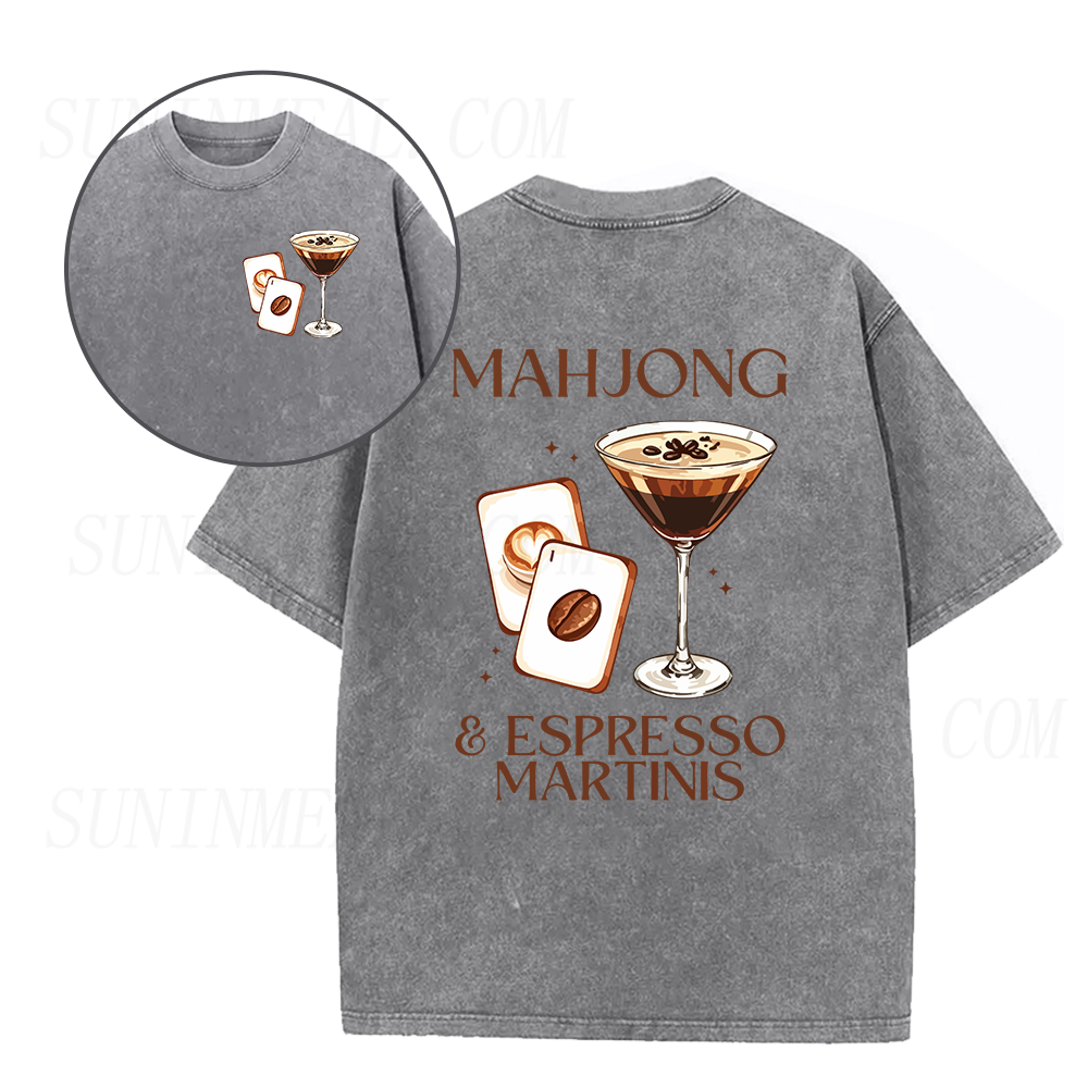 Mahjong and Espresso Martinis Unisex Tee