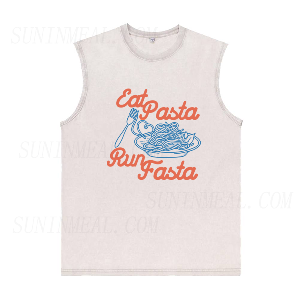 Eat Pasta Run Fasta Unisex Tank Top