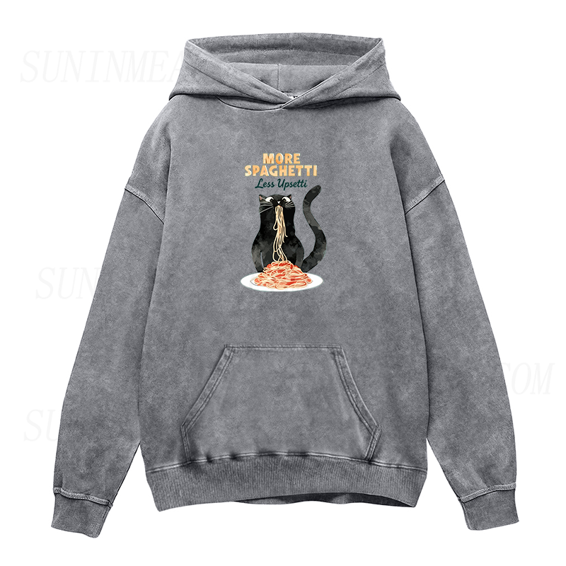 Hungry Cat Spaghetti Unisex Hoodie