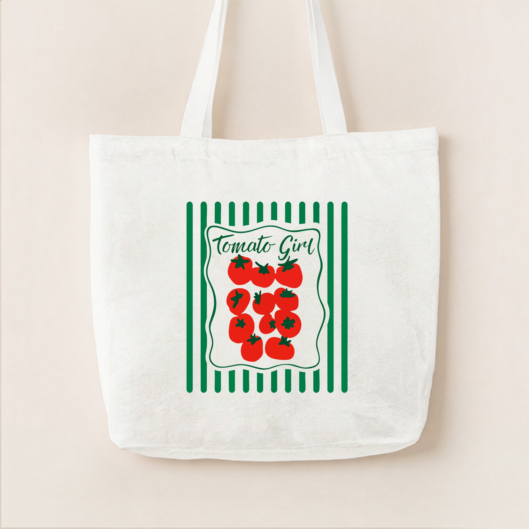 Tomato Girl Canvas Tote Bag