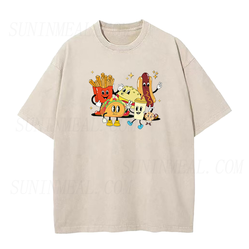Quirky Cartoon Food Character Unisex Tee