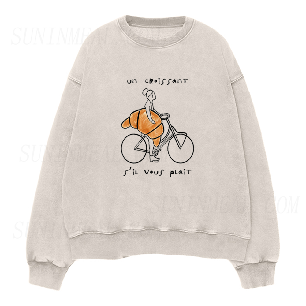 A Croissant Please Unisex Crewneck Sweatshirt