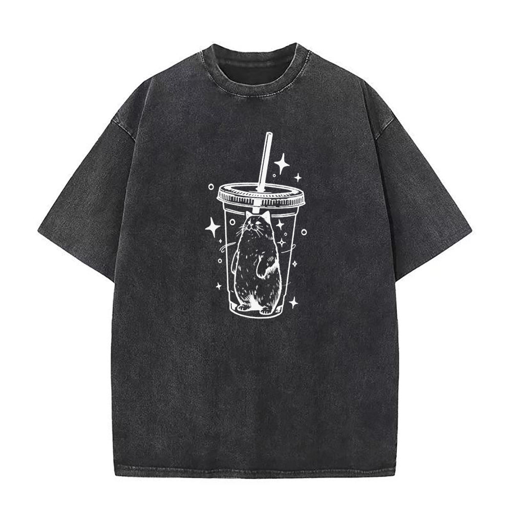 Cat Love Iced Coffee Unisex Tee