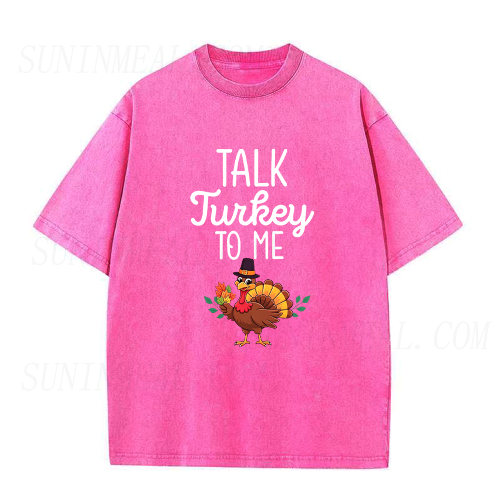Talk Turkey To Me Funny Thanksgiving Turkey Unisex Tee