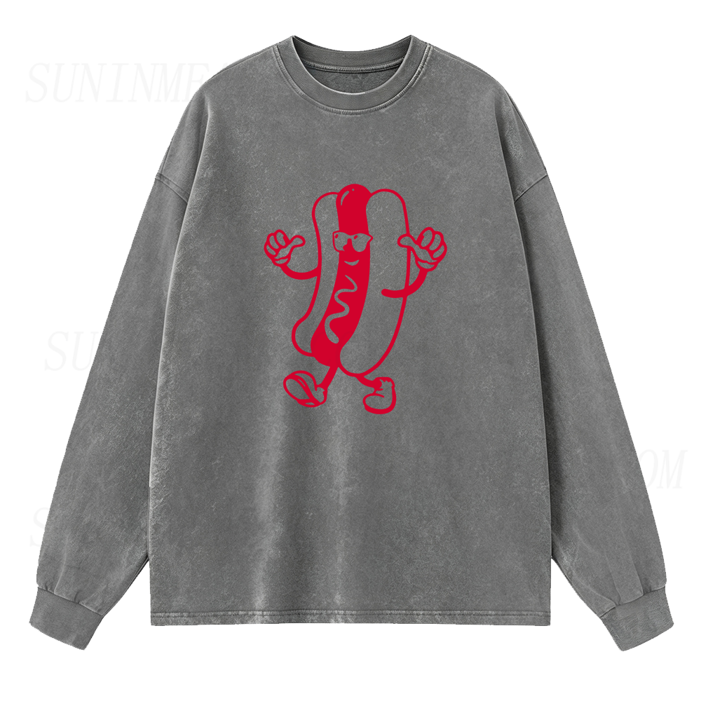 Hot Dog Long Sleeve Unisex Tee