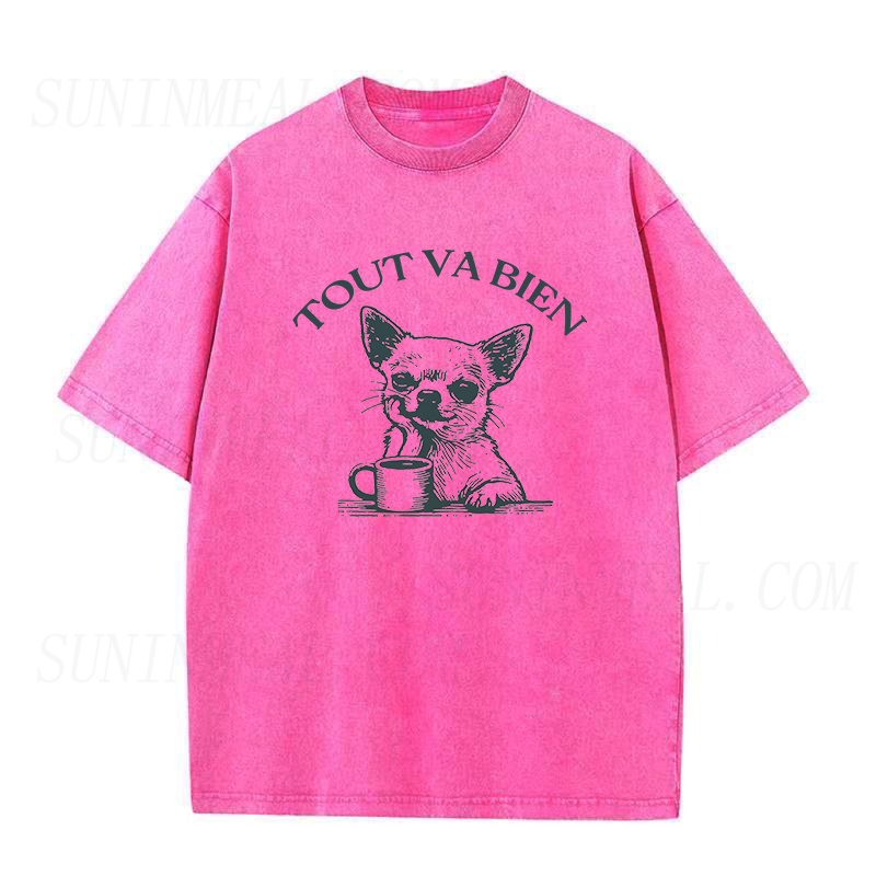 Chihuahua with coffee Unisex Tee