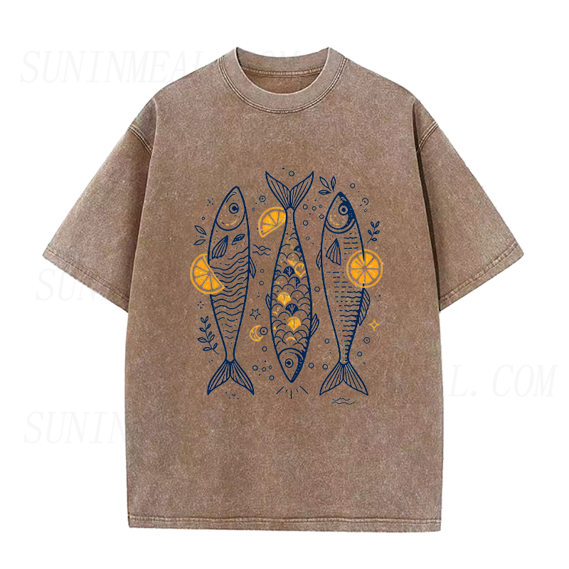 Vintage Sardine and Lemon Unisex Tee