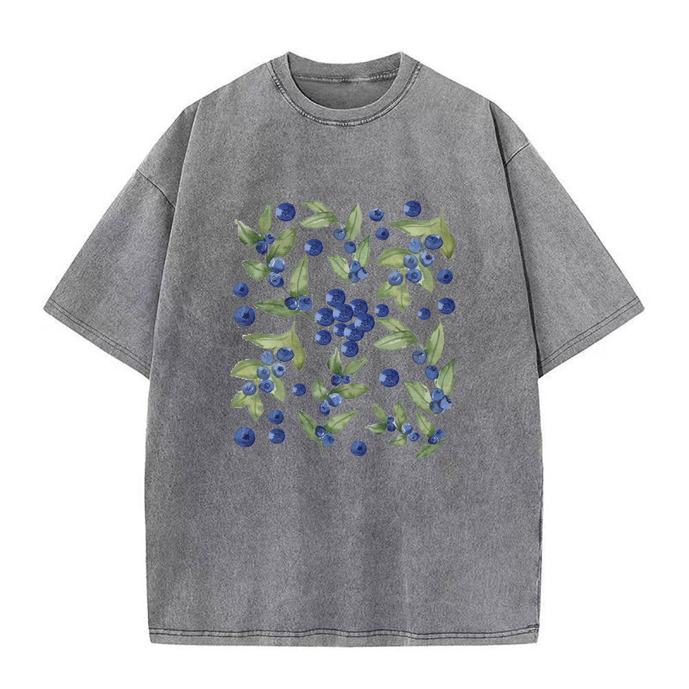 ブルーベリーサマーフルーツユニセックスTシャツ