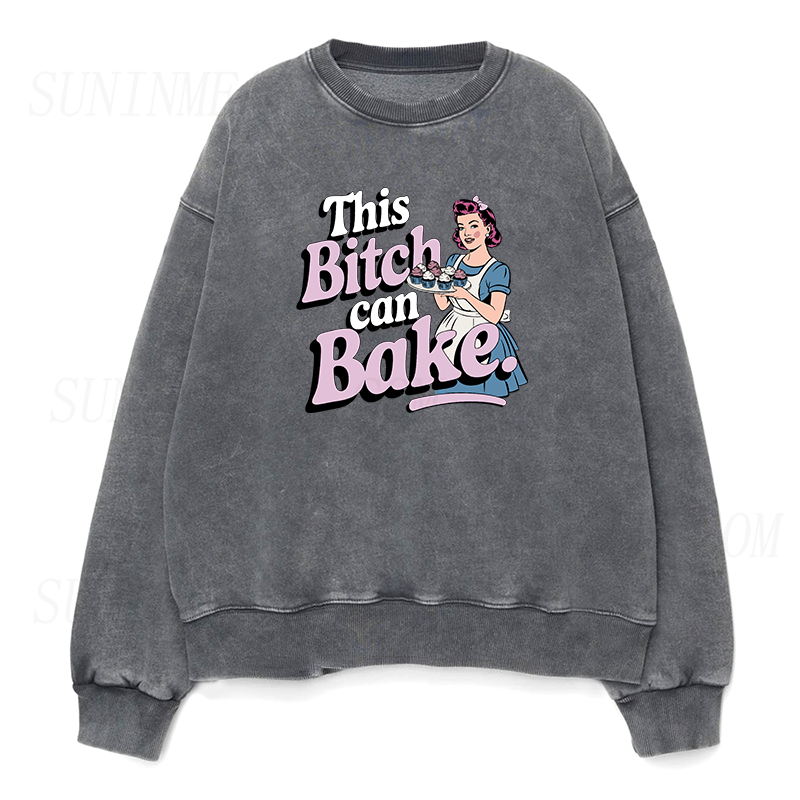 This Bitch Can Bake Unisex Crewneck Sweatshirt
