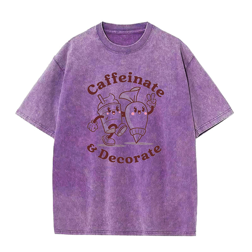 カフェイン＆デコレート ユニセックスTシャツ