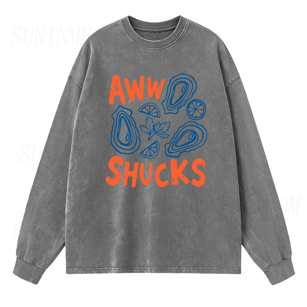 Aww Shucks Oyster Long Sleeve Unisex Tee