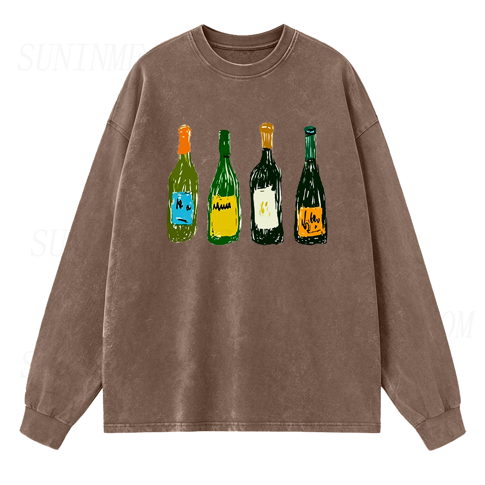 Wine Bottles Long Sleeve Unisex Tee