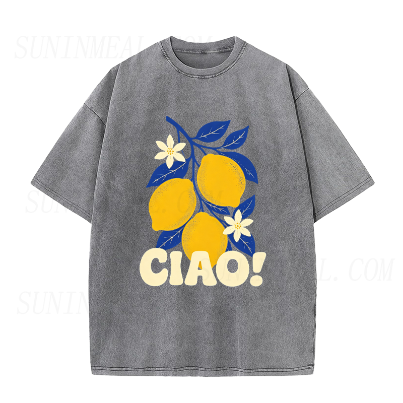 Retro Italian Ciao Lemon Unisex Tee