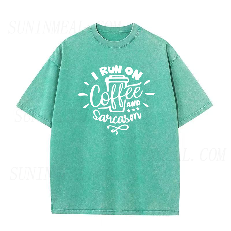 I Run On Coffee and Sarcasm Unisex Tee