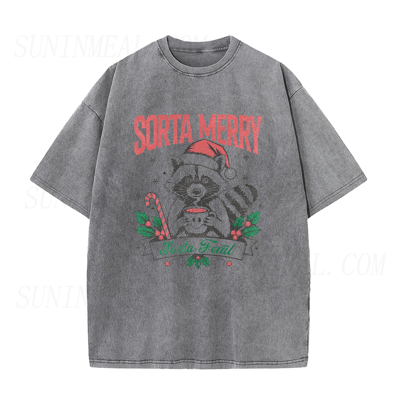 Christmas Raccoon Unisex Tee