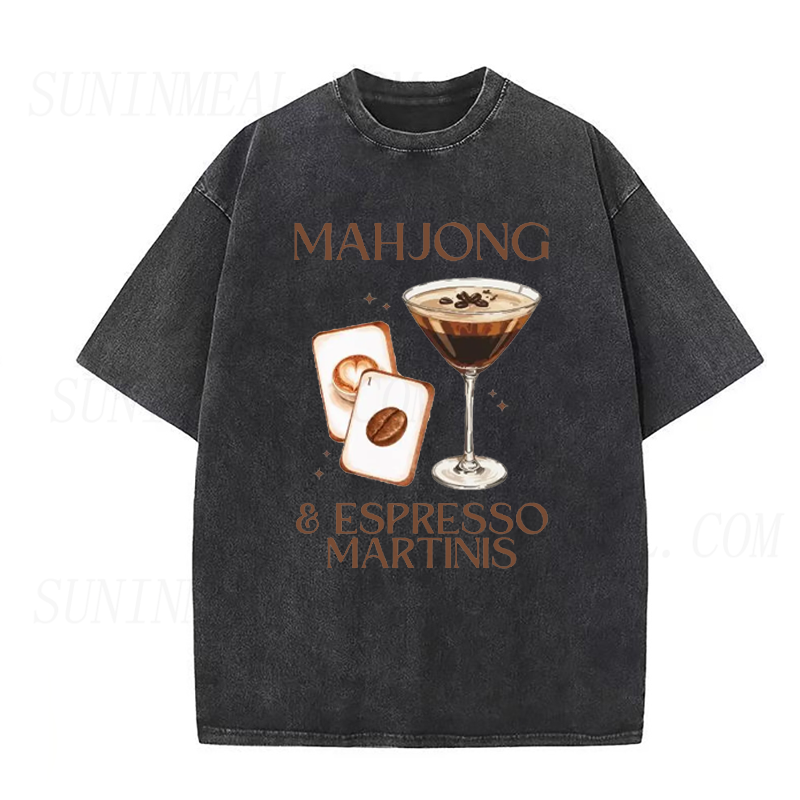 Mahjong and Espresso Martinis Unisex Tee