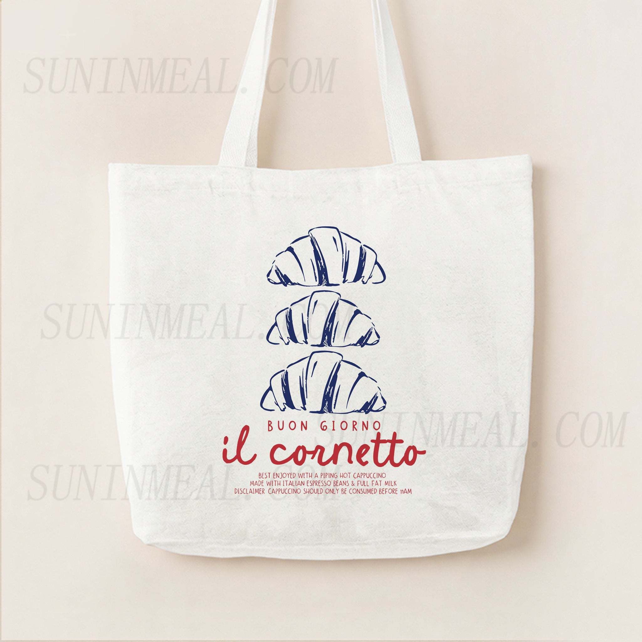 Morning Cornetto Canvas Tote Bag