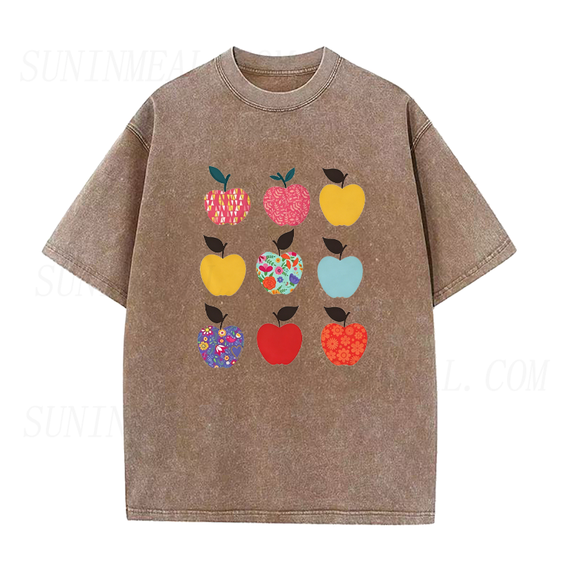 Folk Art Apples Unisex Tee