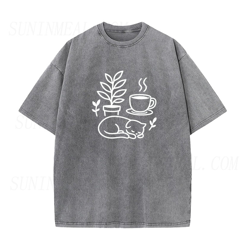 Plants Cats Coffee Unisex Tee