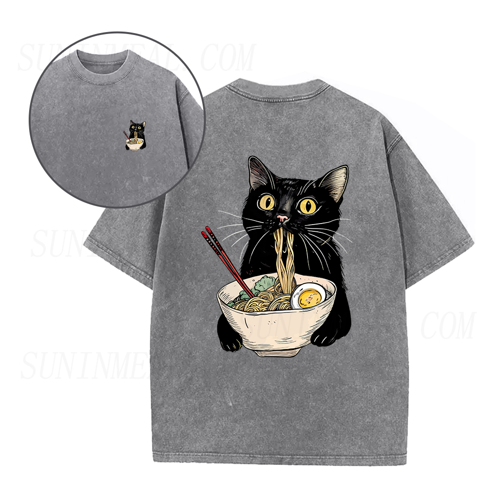 Retro Ramen Cat Unisex Tee