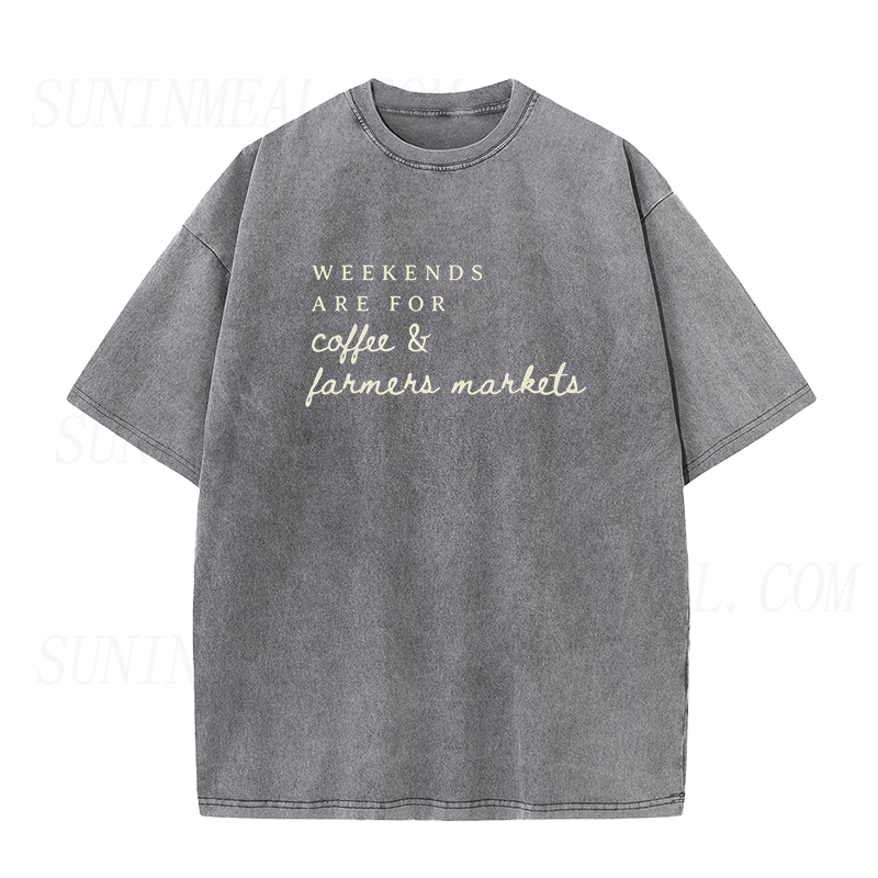Weekends Are for Coffee and Farmers Markets Unisex Tee