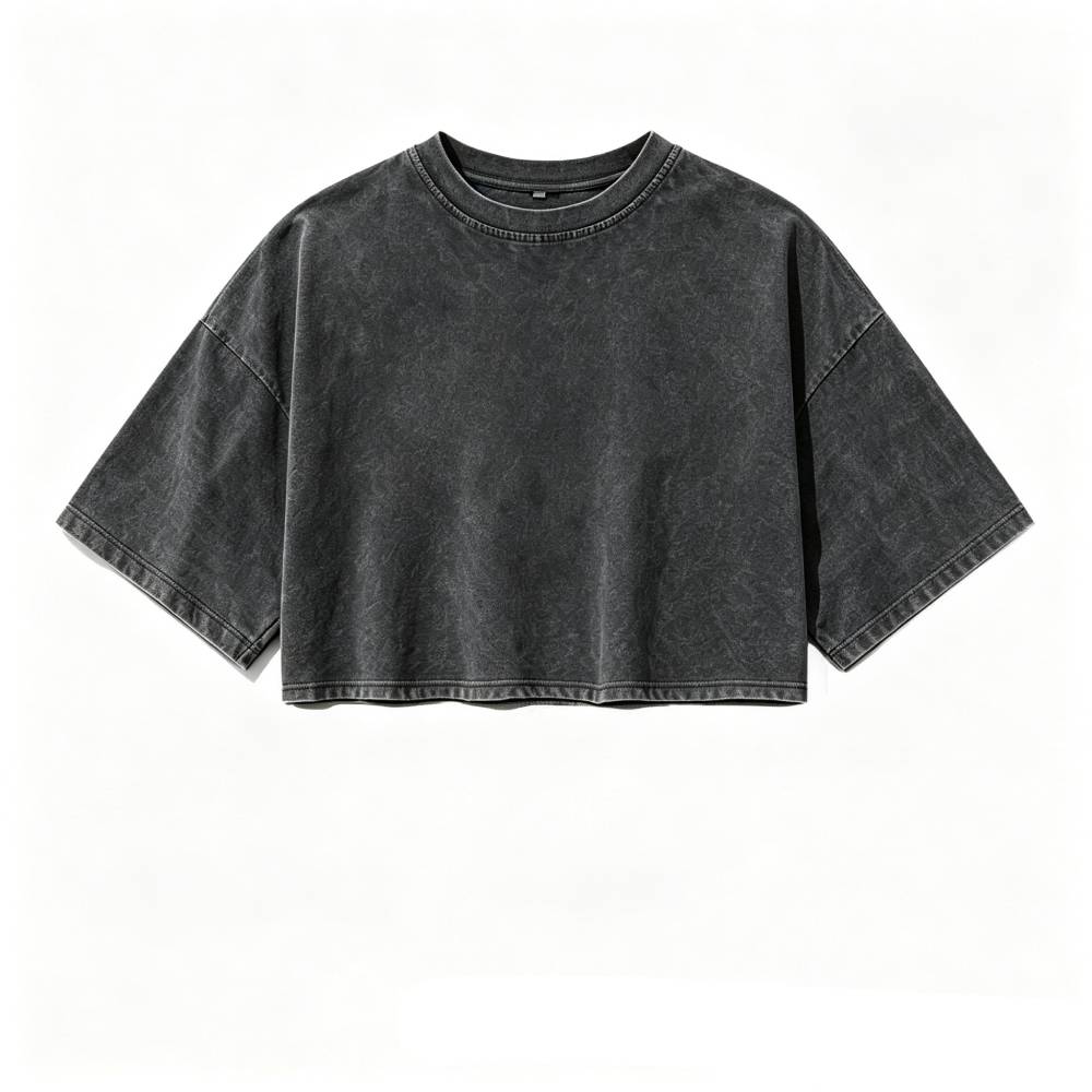 Solid Oversized Crop Tee