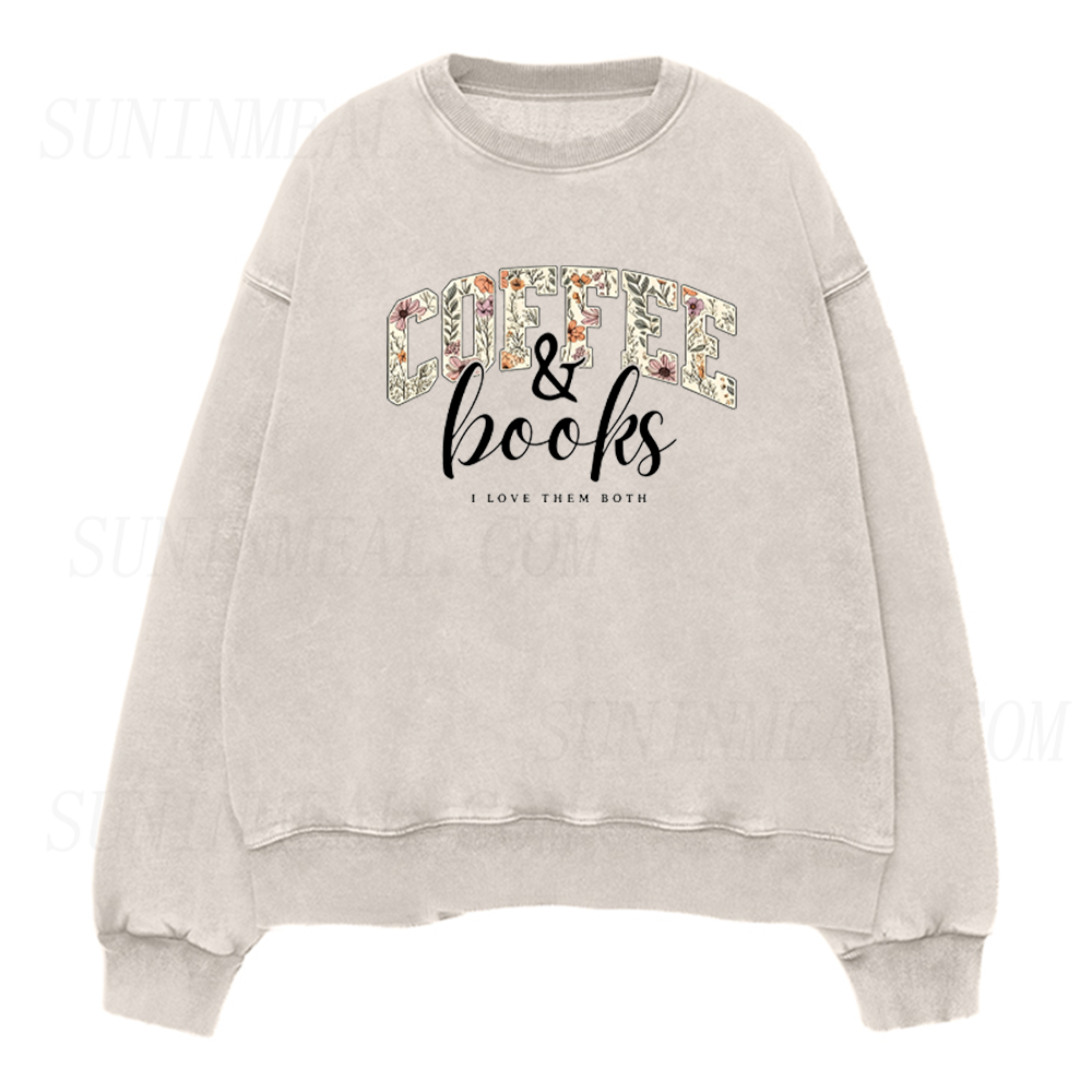 Coffee & Books I Love Them Both Unisex Crewneck Sweatshirt