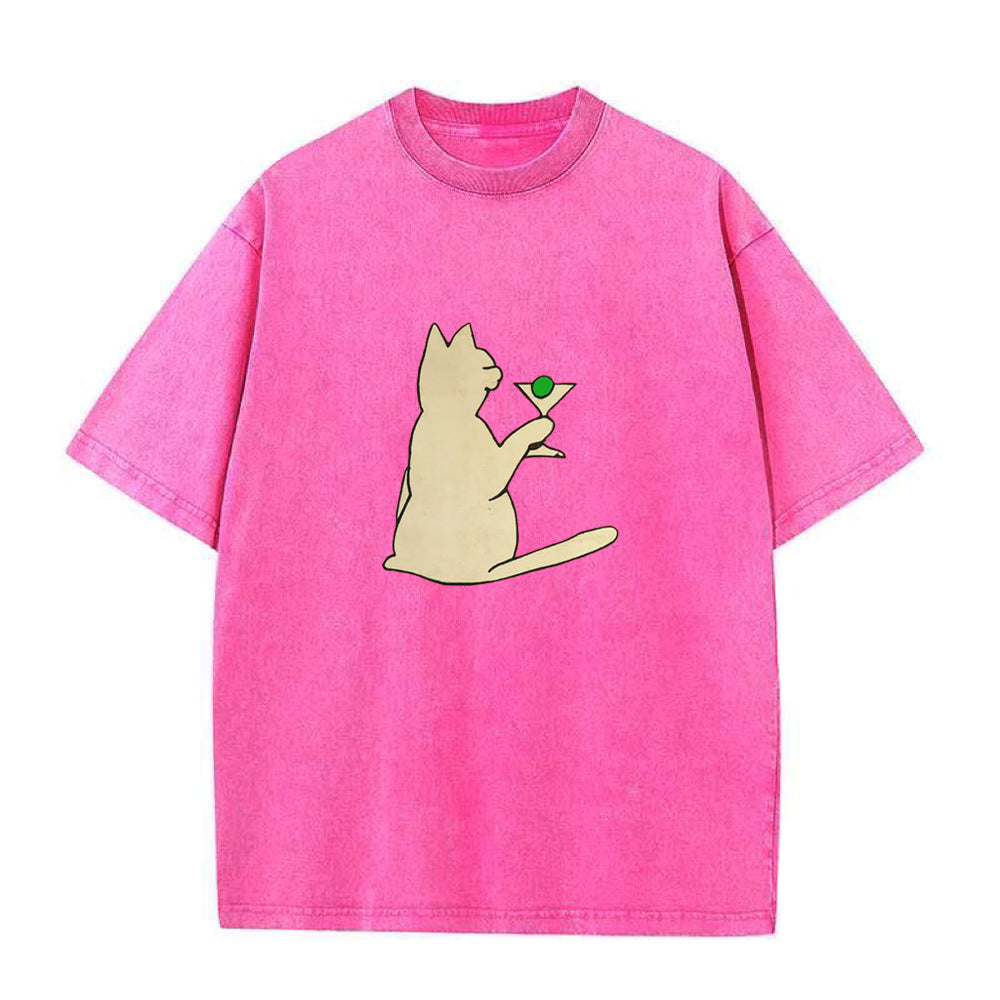 Cat with Martini Unisex Tee