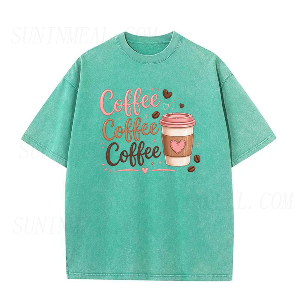 Coffee Coffee Coffee Cute Heart Coffee Cup Unisex Tee