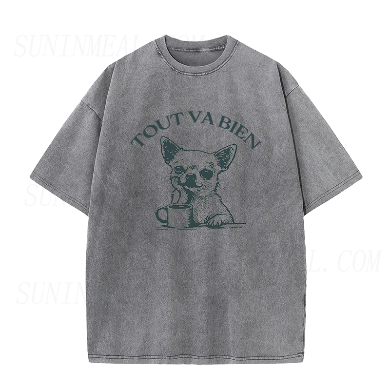 Chihuahua with coffee Unisex Tee