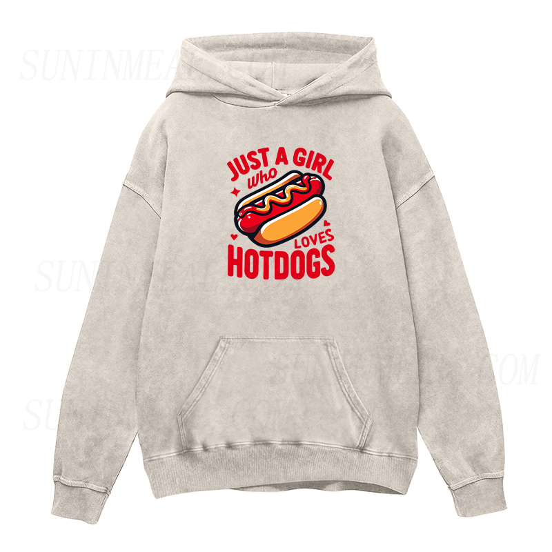 Just A Girl Who Loves Hot Dogs Unisex Hoodie