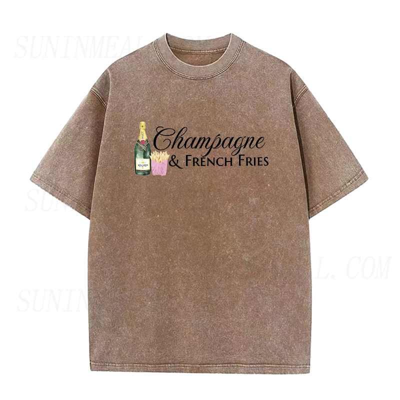 Champagne & French Fries Unisex Tee