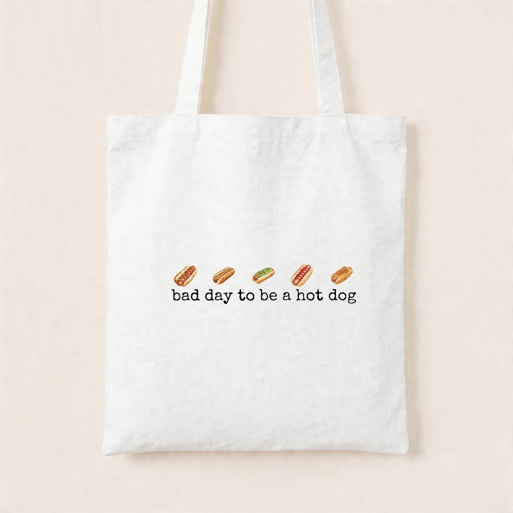 Bad Day To Be A Hotdog Canvas Tote Bag