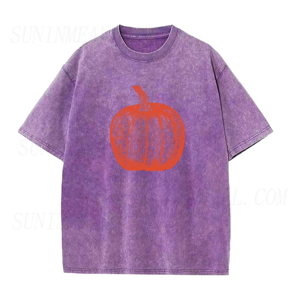 Vintage Line Art Pumpkin Unisex Tee