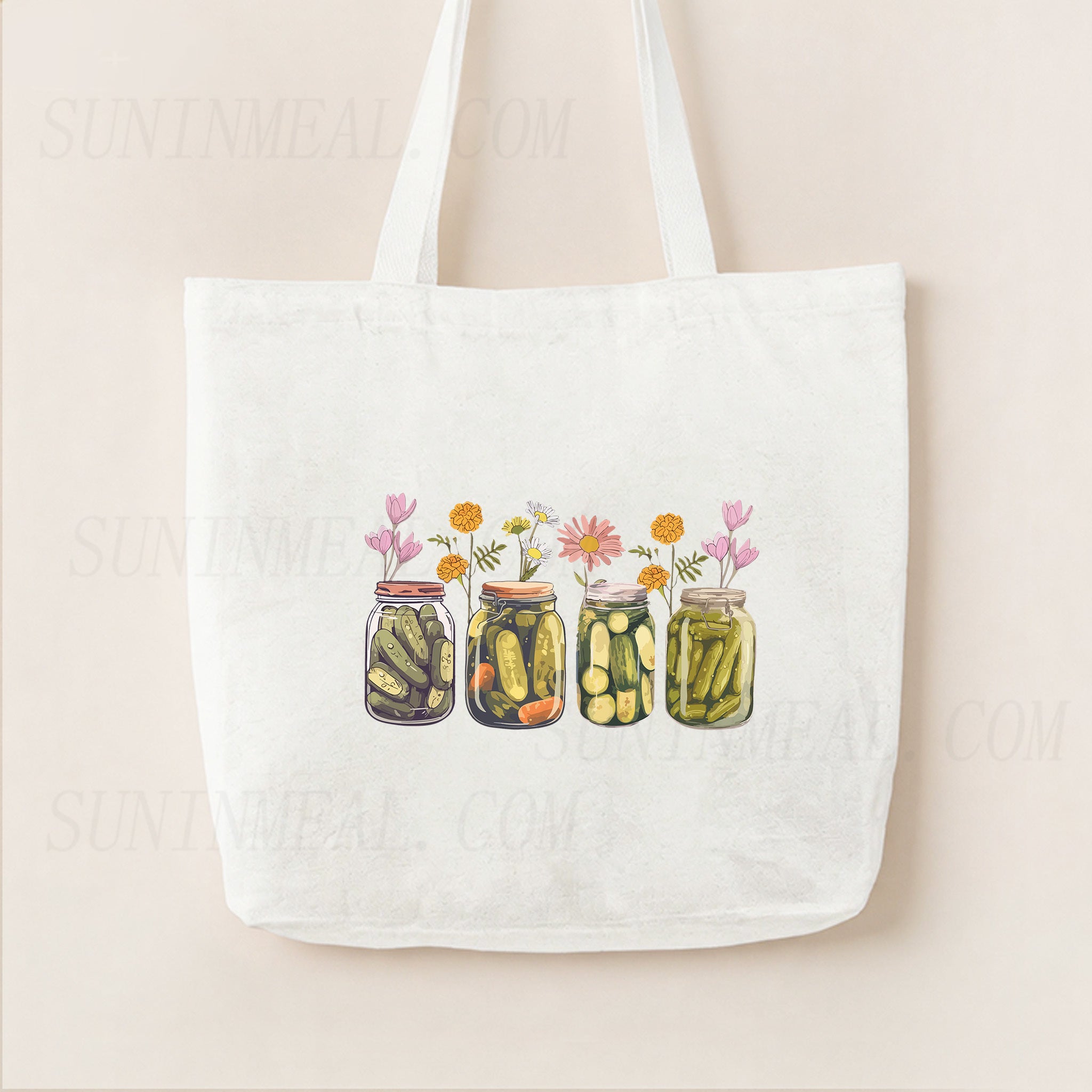 Vintage Canned Pickles Canvas Tote Bag